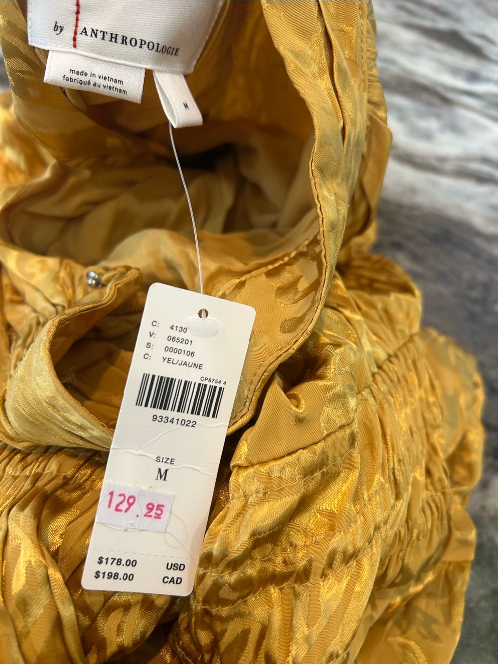 BNWT Anthropologie Gold Maxi Dress size M wedding formal cocktail - Picture 2 of 8